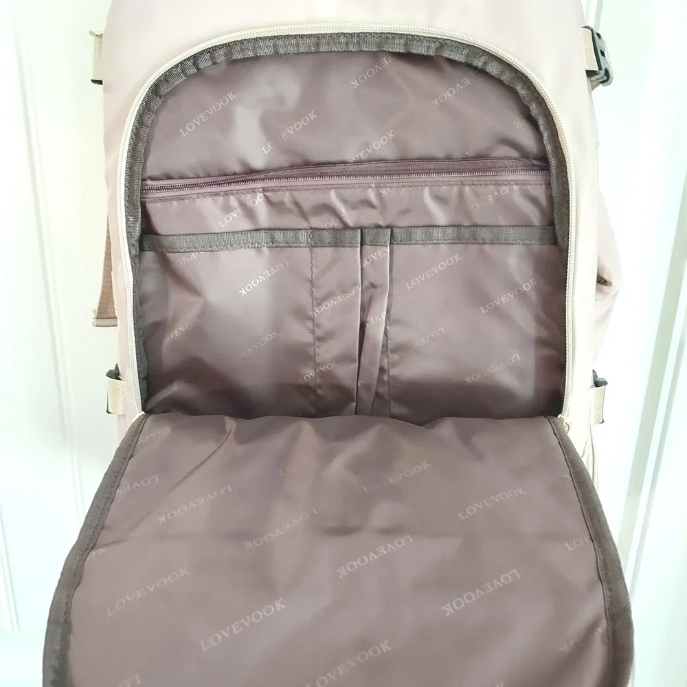 Lovevook Quilted Laptop Backpack Women Large Pink Travel Work‎ Bag